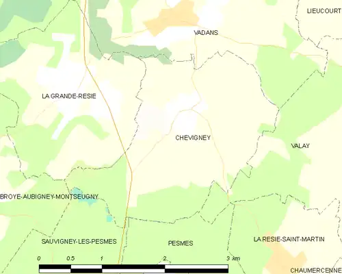 Detailkaart van de gemeente