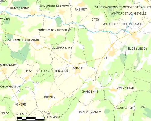 Detailkaart van de gemeente