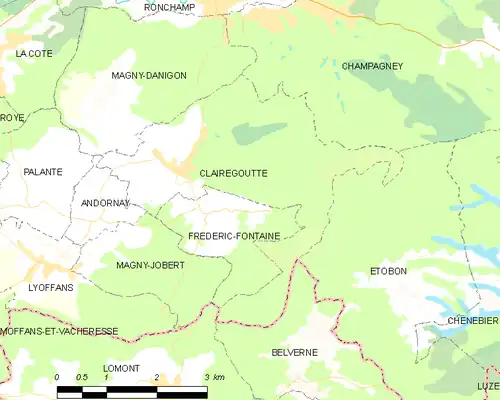 Detailkaart van de gemeente