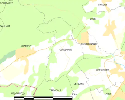 Detailkaart van de gemeente