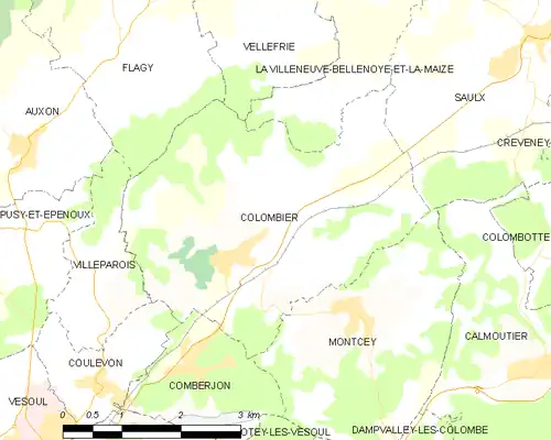 Detailkaart van de gemeente