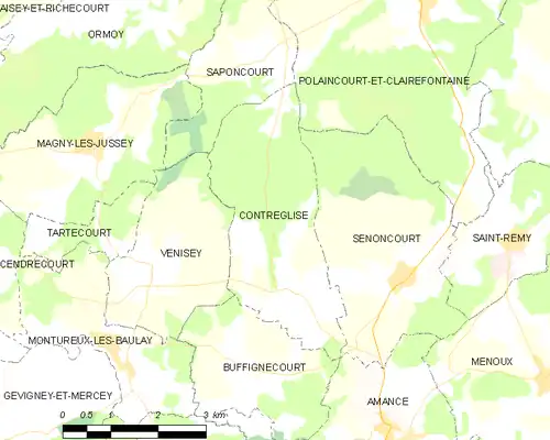 Detailkaart van de gemeente