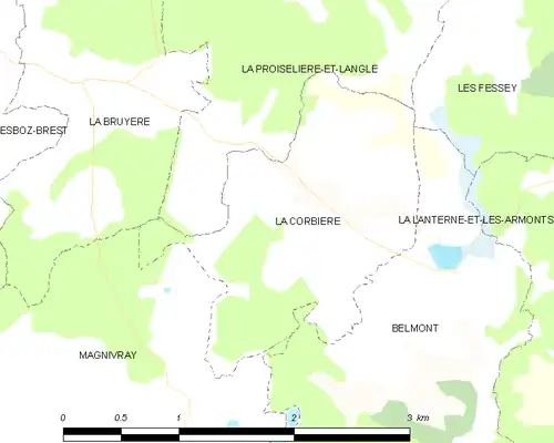 Detailkaart van de gemeente