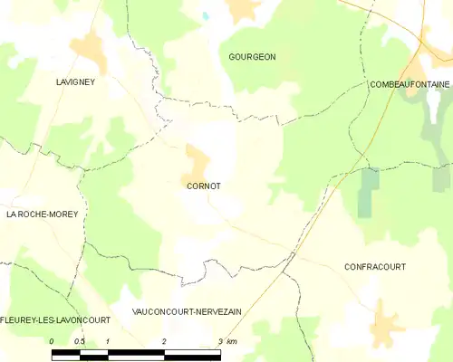 Detailkaart van de gemeente