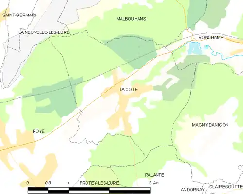 Detailkaart van de gemeente