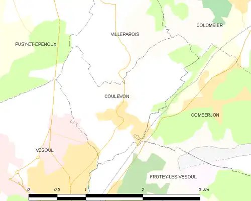 Detailkaart van de gemeente