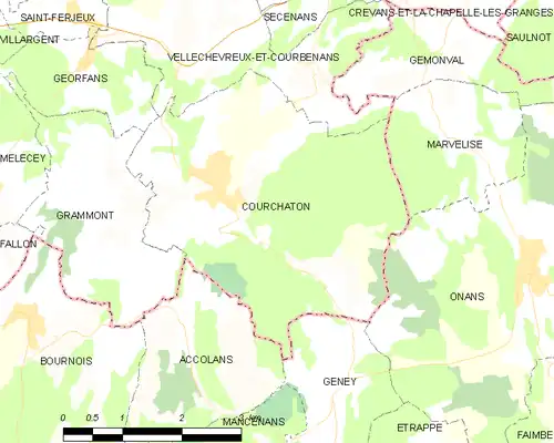 Detailkaart van de gemeente