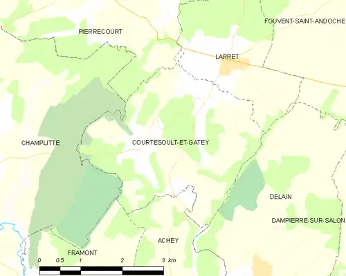 Detailkaart van de gemeente