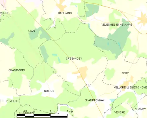 Detailkaart van de gemeente