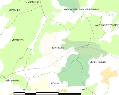 Detailkaart van de gemeente