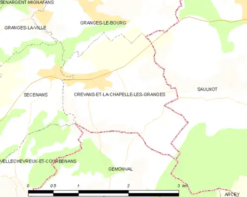 Detailkaart van de gemeente