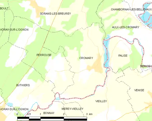 Detailkaart van de gemeente