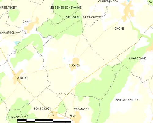 Detailkaart van de gemeente