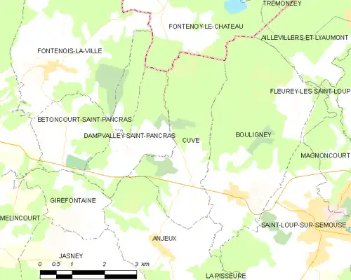 Detailkaart van de gemeente