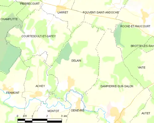 Detailkaart van de gemeente