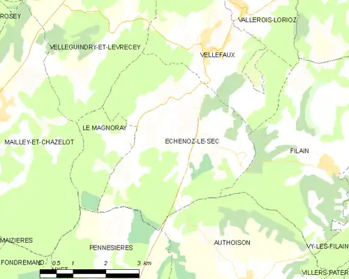 Detailkaart van de gemeente