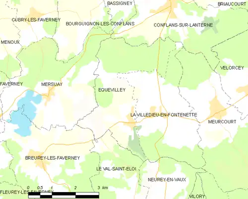 Detailkaart van de gemeente