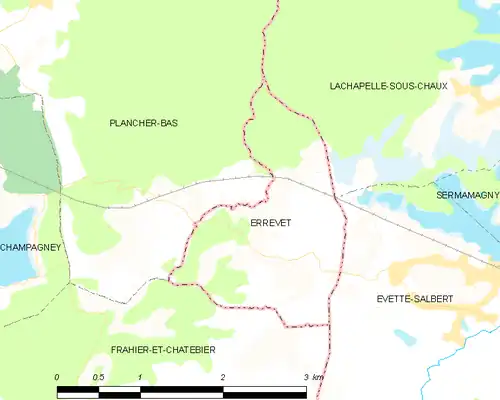 Detailkaart van de gemeente