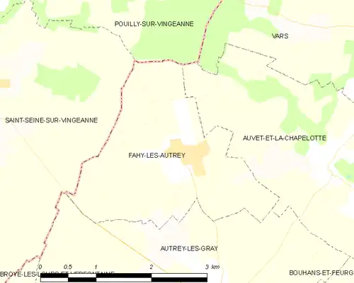 Detailkaart van de gemeente