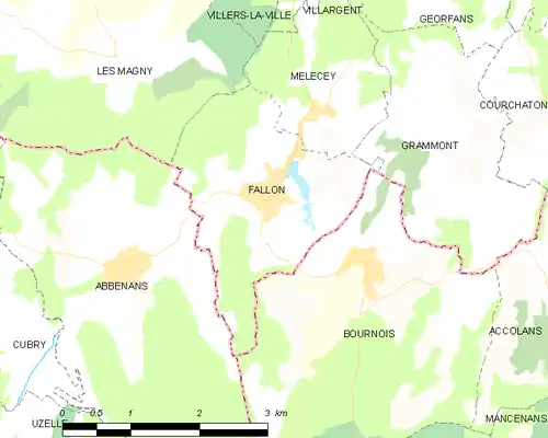 Detailkaart van de gemeente