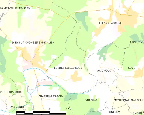 Detailkaart van de gemeente