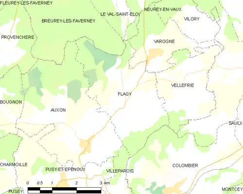 Detailkaart van de gemeente