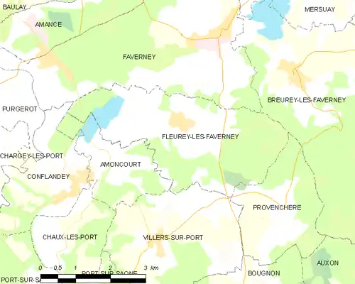 Detailkaart van de gemeente