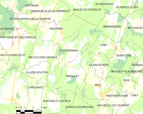 Detailkaart van de gemeente