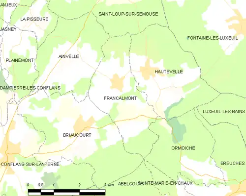 Detailkaart van de gemeente