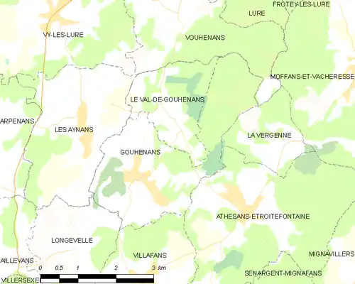 Detailkaart van de gemeente