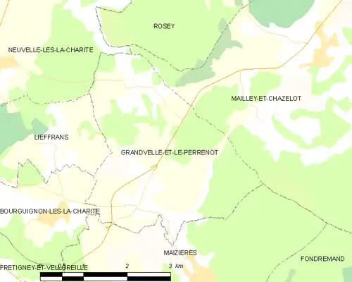 Detailkaart van de gemeente