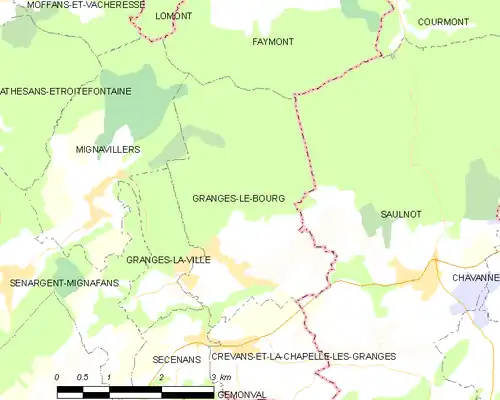 Detailkaart van de gemeente