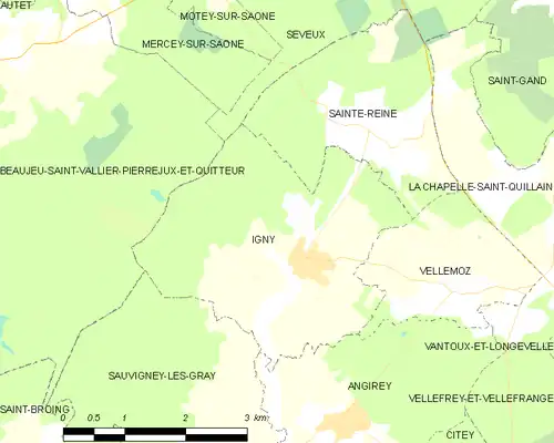 Detailkaart van de gemeente