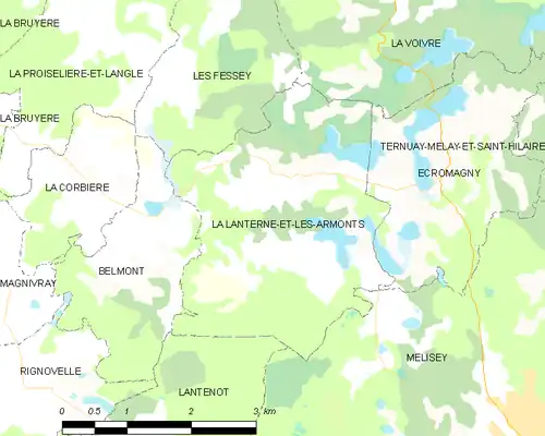 Detailkaart van de gemeente