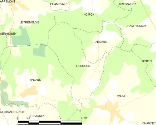 Detailkaart van de gemeente