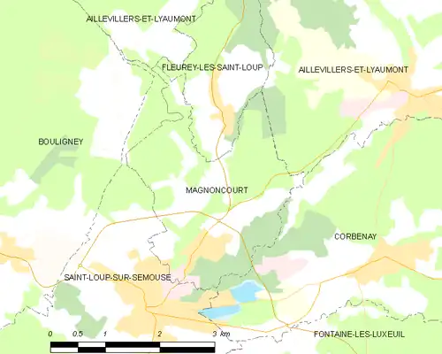Detailkaart van de gemeente
