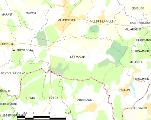 Detailkaart van de gemeente