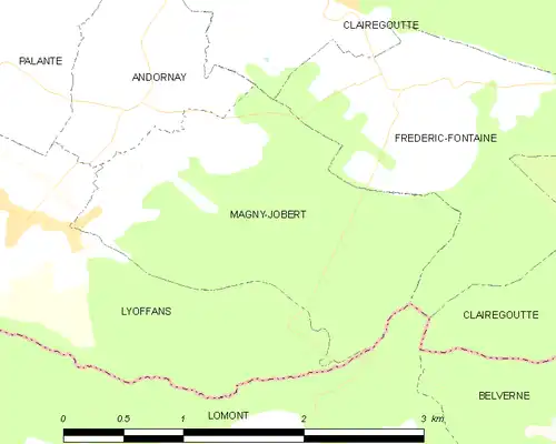 Detailkaart van de gemeente