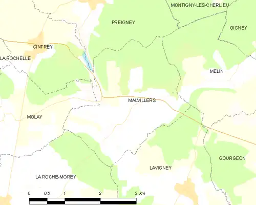 Detailkaart van de gemeente