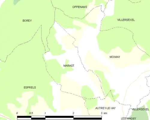Detailkaart van de gemeente