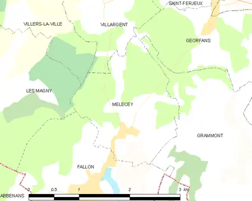 Detailkaart van de gemeente