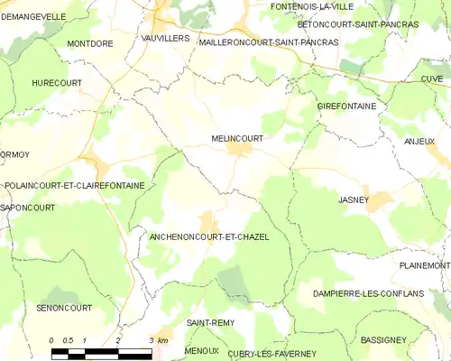 Detailkaart van de gemeente