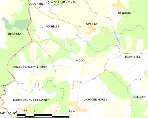 Detailkaart van de gemeente