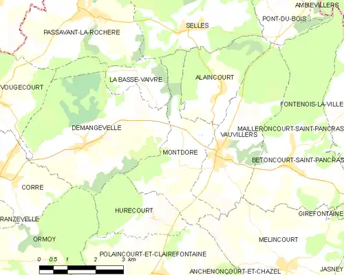 Detailkaart van de gemeente