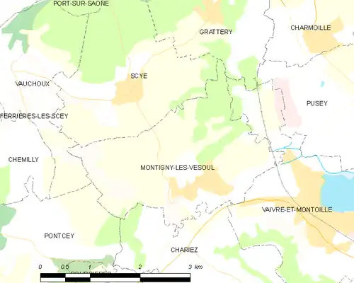 Detailkaart van de gemeente