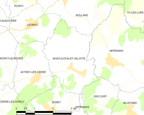 Detailkaart van de gemeente