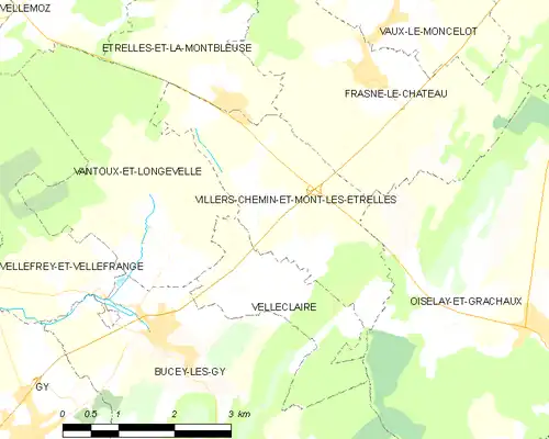 Detailkaart van de gemeente