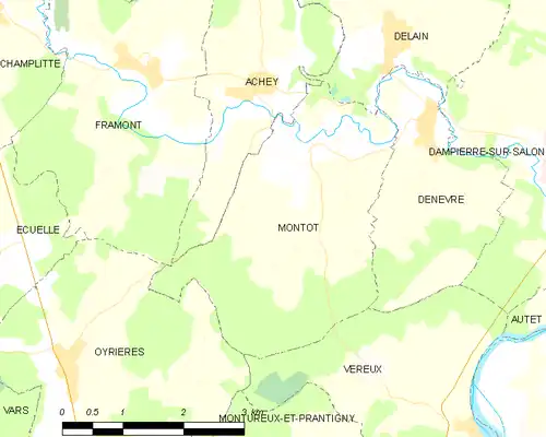 Detailkaart van de gemeente