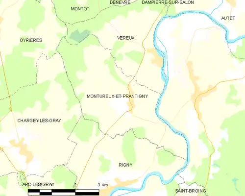 Detailkaart van de gemeente