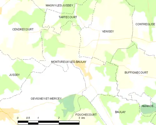 Detailkaart van de gemeente